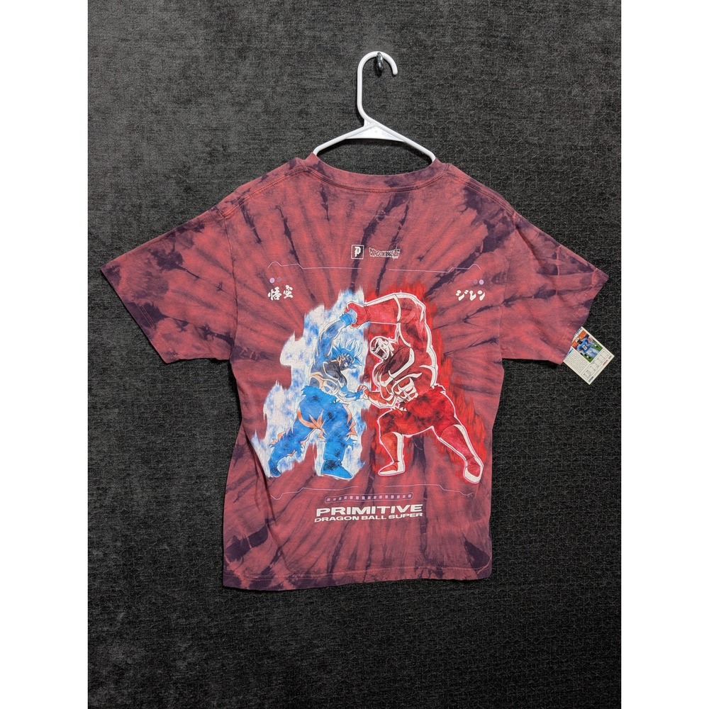 Primitive x Dragon Ball Super Goku vs Jiren Tie Dye T-Shirt Pink Purple Small